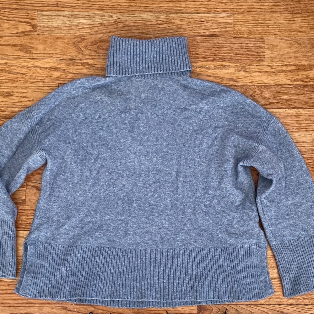 J. Crew blue Turtleneck Women's Sweater Merino Alpaca
